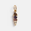 Stainless Steel Birthstone Zircon Necklace Pendant With Vacuum Electroplated 18K Gold