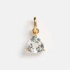 Stainless Steel Birthstone Zircon Necklace Pendant With Vacuum Electroplated 18K Gold
