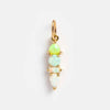 Stainless Steel Birthstone Zircon Necklace Pendant With Vacuum Electroplated 18K Gold