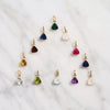 Stainless Steel Birthstone Zircon Necklace Pendant With Vacuum Electroplated 18K Gold