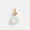 Stainless Steel Birthstone Zircon Necklace Pendant With Vacuum Electroplated 18K Gold