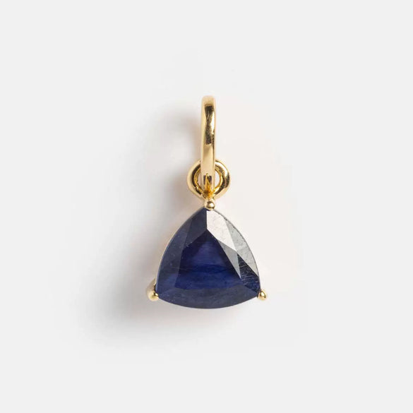 Stainless Steel Birthstone Zircon Necklace Pendant With Vacuum Electroplated 18K Gold