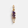 Stainless Steel Birthstone Zircon Necklace Pendant With Vacuum Electroplated 18K Gold