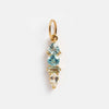 Stainless Steel Birthstone Zircon Necklace Pendant With Vacuum Electroplated 18K Gold
