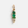 Stainless Steel Birthstone Zircon Necklace Pendant With Vacuum Electroplated 18K Gold
