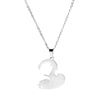 Stainless Steel Black And White Cat Pair Hug Splicing Pendant Necklace With Electroplated Titanium Steel Geometric Design For Unisex