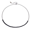 Stainless Steel Black Onyx Turquoise Clavicle Necklace With Electroplating