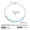Stainless Steel Black Onyx Turquoise Clavicle Necklace With Electroplating