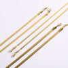 Stainless Steel Blade Chain Snake Bone Chain Flat Snake Chain Geometric Solid Necklace With Electroplating