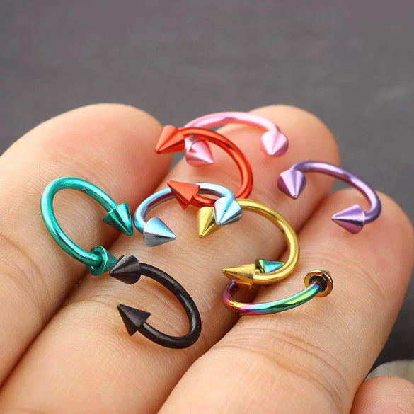 Stainless Steel Body Piercing Jewelry Cshaped Electroplated Unisex