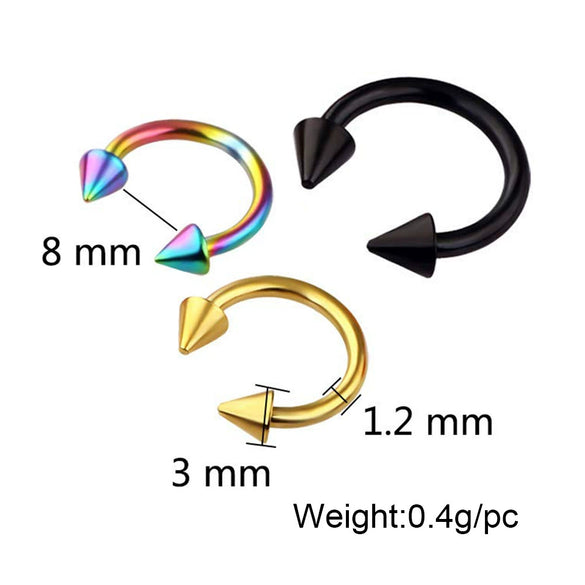 Stainless Steel Body Piercing Jewelry Cshaped Electroplated Unisex