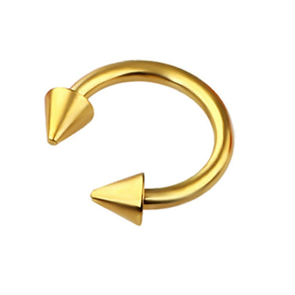 Stainless Steel Body Piercing Jewelry Cshaped Electroplated Unisex