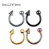 Stainless Steel Body Piercing Jewelry Cshaped Nose Ring Eyebrow Nail Lip Nail Electroplated Geometric Unisex