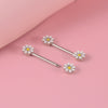 Stainless Steel Body Piercing Jewelry With Pointed Cone Breast Ring Heart Shaped Wings Bee Kitten Flower Ball Design And Electroplating Process