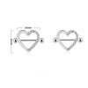 Stainless Steel Body Piercing Jewelry With Pointed Cone Breast Ring Heart Shaped Wings Bee Kitten Flower Ball Design And Electroplating Process