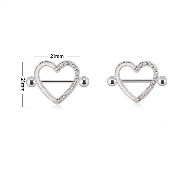 Stainless Steel Body Piercing Jewelry With Pointed Cone Breast Ring Heart Shaped Wings Bee Kitten Flower Ball Design And Electroplating Process