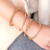 Stainless Steel Bohemian Adjustable Female Woven Bracelet With Electroplating