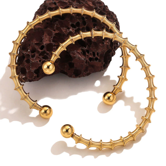 Stainless Steel Bohemian Adjustable Female Woven Bracelet With Electroplating