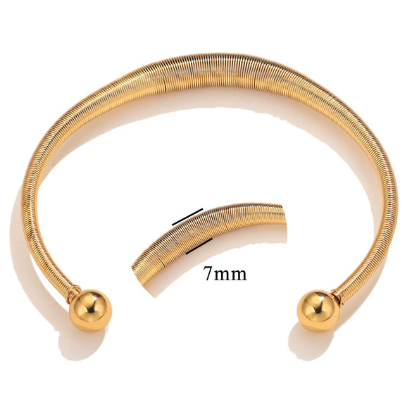 Stainless Steel Bohemian Adjustable Female Woven Bracelet With Electroplating