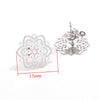 Stainless Steel Bohemian Geometric Cut Out Pattern Electroplated Diy Handmade Ear Hook Hanging Vacuum Earrings Jewelry Accessories
