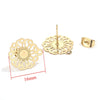 Stainless Steel Bohemian Geometric Cut Out Pattern Electroplated Diy Handmade Ear Hook Hanging Vacuum Earrings Jewelry Accessories
