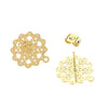 Stainless Steel Bohemian Geometric Cut Out Pattern Electroplated Diy Handmade Ear Hook Hanging Vacuum Earrings Jewelry Accessories