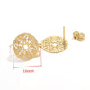 Stainless Steel Bohemian Geometric Cut Out Pattern Electroplated Diy Handmade Ear Hook Hanging Vacuum Earrings Jewelry Accessories
