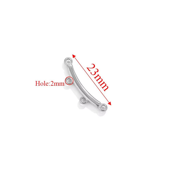 Stainless Steel Bohemian Multistrand Porous Curved Connector Totem Pattern Diy Jewelry Making Supplies Accessories With Electroplating