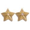 Stainless Steel Bohemian Natural Stone Pendant Earrings Necklace Pendant With Hirback Pattern And Electroplating Treatment