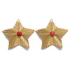 Stainless Steel Bohemian Natural Stone Pendant Earrings Necklace Pendant With Hirback Pattern And Electroplating Treatment