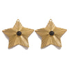 Stainless Steel Bohemian Natural Stone Pendant Earrings Necklace Pendant With Hirback Pattern And Electroplating Treatment