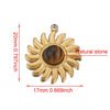 Stainless Steel Bohemian Natural Stone Pendant Jewelry Accessories For Diy Earrings And Necklace Making With Electroplating