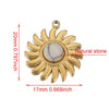 Stainless Steel Bohemian Natural Stone Pendant Jewelry Accessories For Diy Earrings And Necklace Making With Electroplating