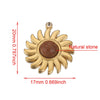 Stainless Steel Bohemian Natural Stone Pendant Jewelry Accessories For Diy Earrings And Necklace Making With Electroplating