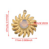 Stainless Steel Bohemian Natural Stone Pendant Jewelry Accessories For Diy Earrings And Necklace Making With Electroplating