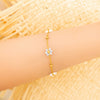 Stainless Steel Bohemian Style Geometric Beads Electroplated Women's Bracelet