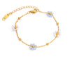 Stainless Steel Bohemian Style Geometric Beads Electroplated Women's Bracelet