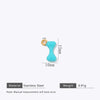 Stainless Steel Bone Shape Pendant Oil Dripping Craft Jewelry Diy Accessories