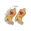 Stainless Steel Boots Pendant Vacuum Plated Necklace Bracelet Diy Accessories
