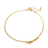 Stainless Steel Bow Clavicle Chain Retro Snake Bone Necklace For Ladies With Electroplating Treatment
