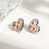 Stainless Steel Bow Earrings Jewelry With Electroplating And Love Paint Design For Women