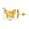 Stainless Steel Bow Geometric Electroplated Earrings For Women