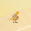 Stainless Steel Bow Geometric Flower Women's Electroplated Earrings