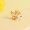 Stainless Steel Bow Geometric Flower Women's Electroplated Earrings