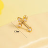 Stainless Steel Bow Geometric Flower Women's Electroplated Earrings