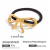 Stainless Steel Bow Hair Loop Headwear High Elasticity Geometric Electroplated Hair Accessories