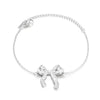 Stainless Steel Bow Jewelry Set With Pendant Bracelet Earrings Necklace For Women Electroplated
