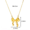 Stainless Steel Bow Jewelry Set With Pendant Bracelet Earrings Necklace For Women Electroplated