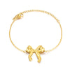 Stainless Steel Bow Jewelry Set With Pendant Bracelet Earrings Necklace For Women Electroplated