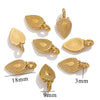 Stainless Steel Bow Leaves Pendant Accessories For Necklace And Bracelet Making Electroplated Waterproof